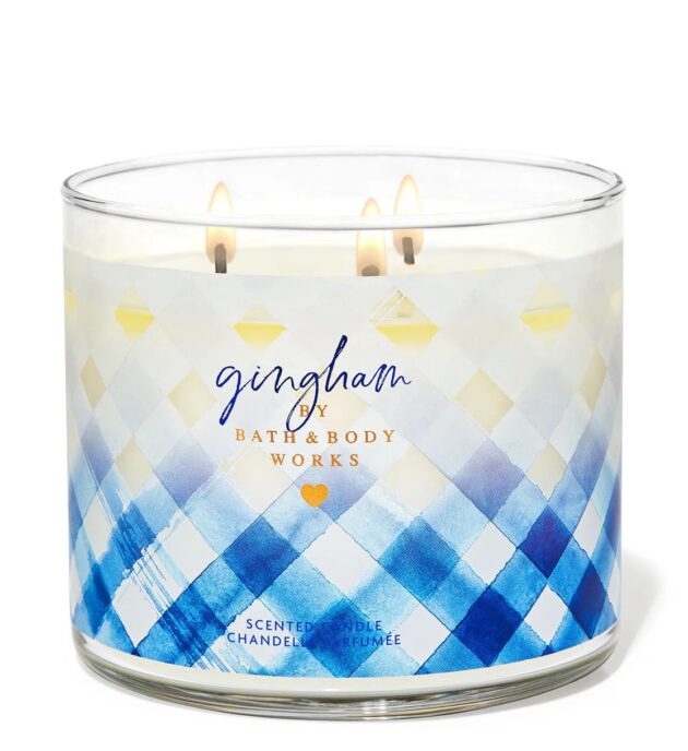 Bath & Body Works Gingham 3 Wick Candle