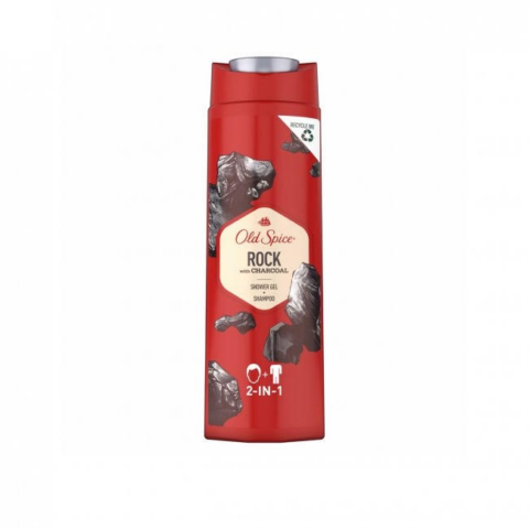 Old Spice Rock with Charcoal Shower Gel + Shampoo  Shower Gel 400ml