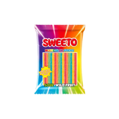 Sweeto Multicolor Sticks Sour Wild Fruit 80g