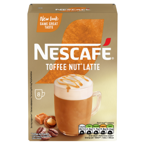 NESCAFE Toffee Nut Latte 148g (8x18.5g)
