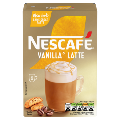 Nescafe Vanilla Latte 148g (8x18.5g)