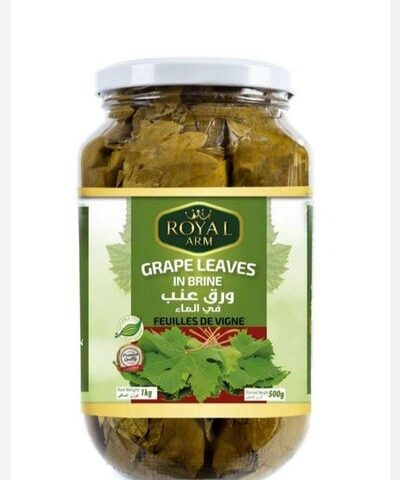 Royal Arm Grape Leaves In Brine - 1Kg