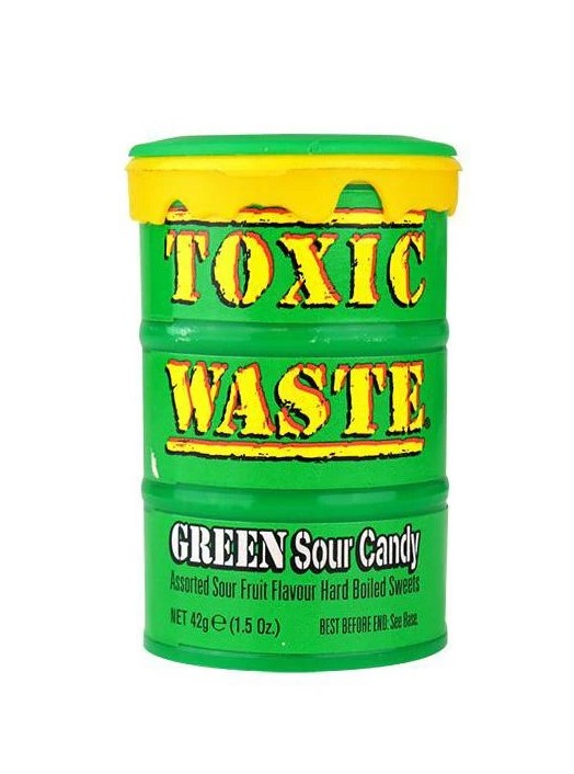 Toxic Waste Green Sour Candy - 42g