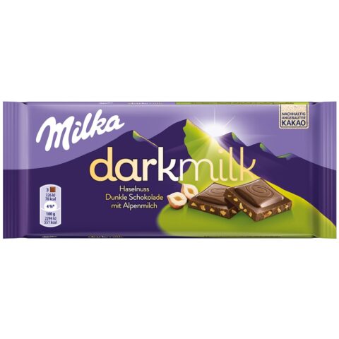 Milka Darkmilk Hazelnut Chocolate 85G
